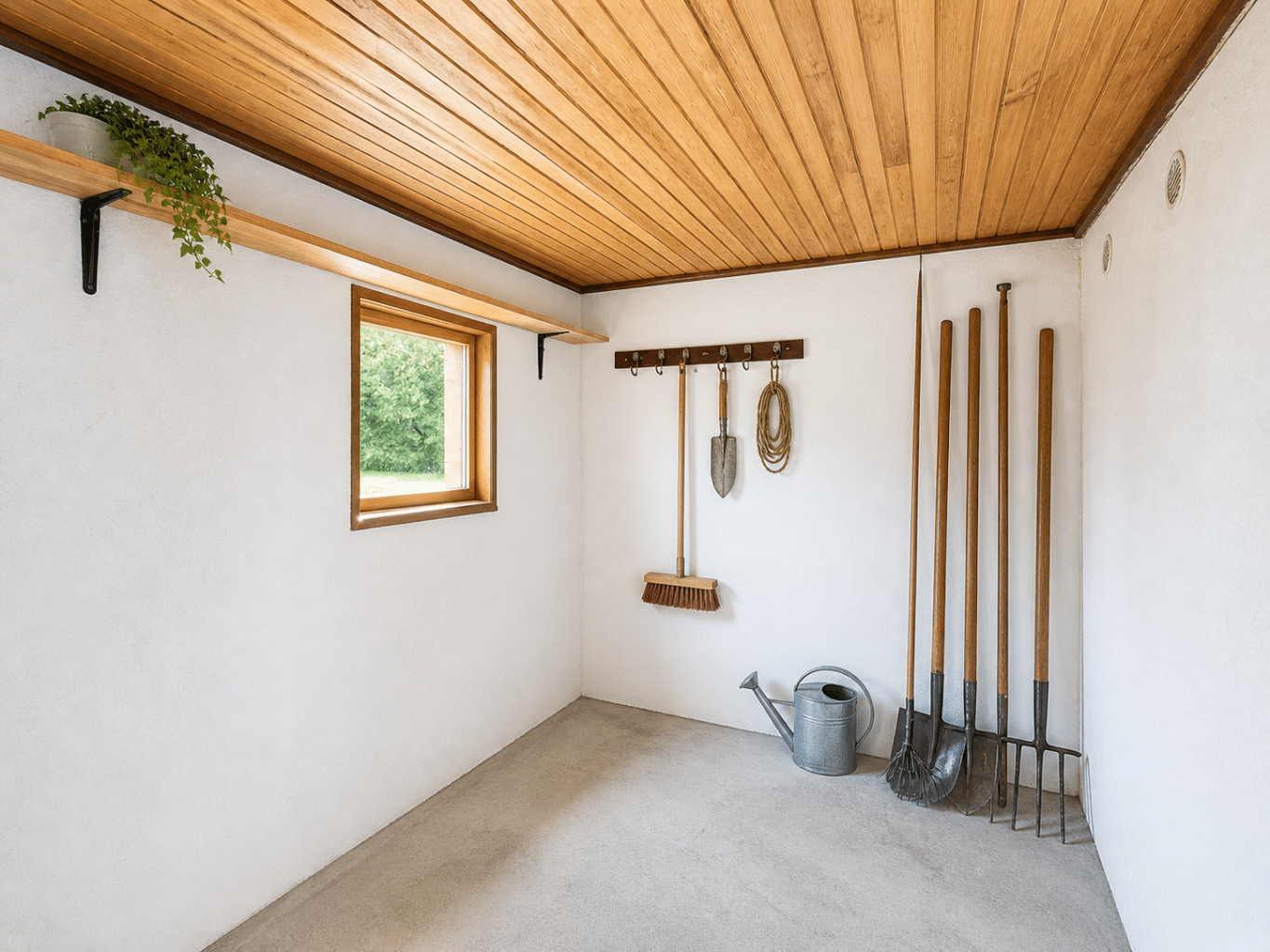 Abstellraum an der Garage
