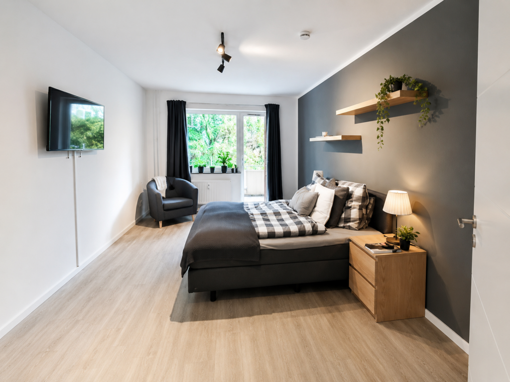 Zimmer 2 hier Schlafzimmer mit Balkonzugang Zimmer 2 hier Schlafzimmer mit Balkonzugang