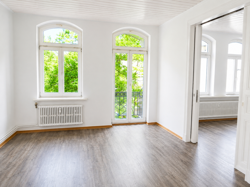 Wohnzimmer mit Schiebetür