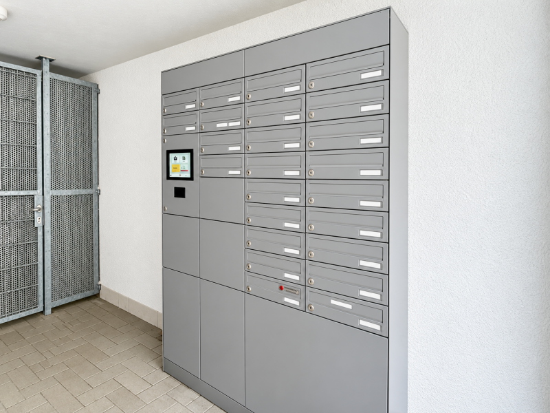 Briefkastenanlage mit Paketstation Briefkastenanlage mit Paketstation