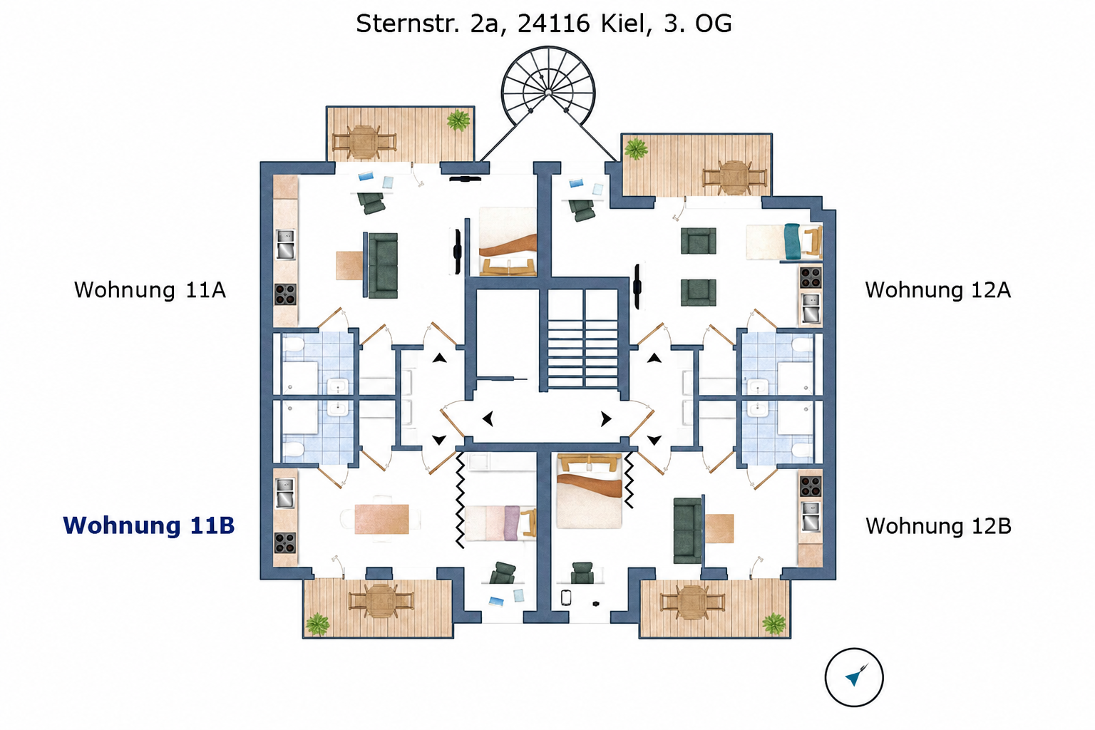 3.OG, Wohnung 11B 3.OG, Wohnung 11B